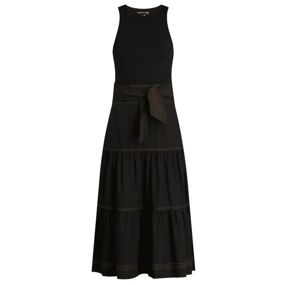 Veronica Beard Austyn Belted Midi Dress Sz XL NWT $428 Tank Dress Summer